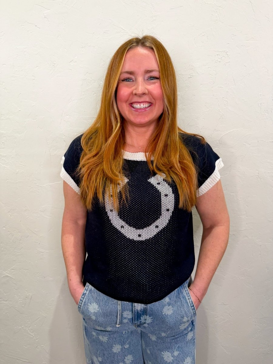 Horseshoe Sweater - Revel Boutique