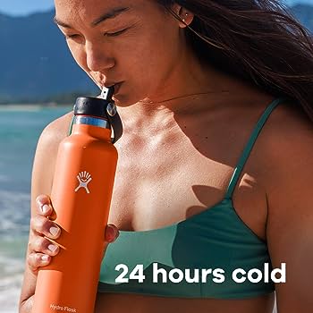 Hydro Flask: 24 oz Standard Mouth w Flex Straw Cap - Revel Boutique
