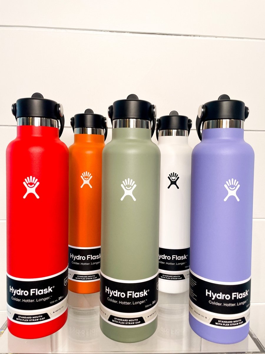 Hydro Flask: 24 oz Standard Mouth w Flex Straw Cap - Revel Boutique