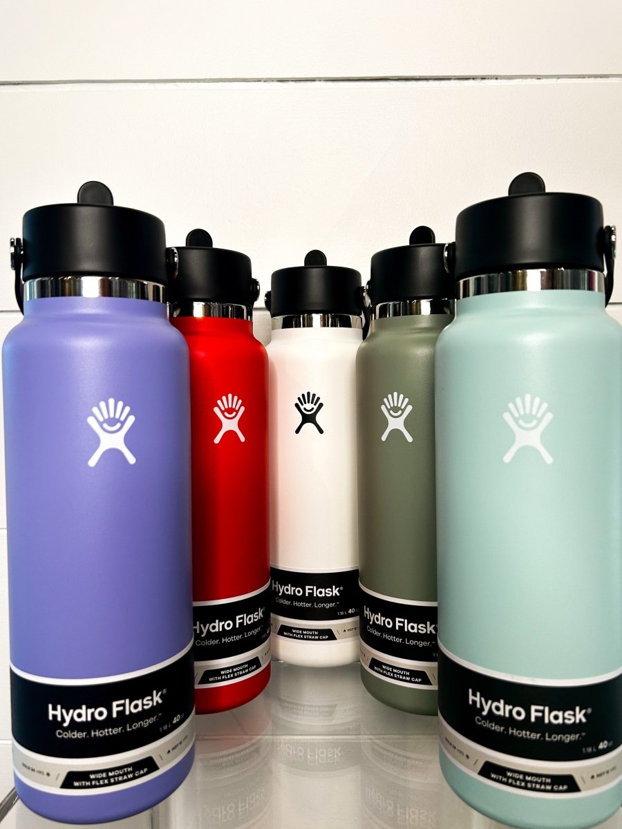 Hydro Flask: 40 oz Wide Mouth w Straw Cap - Revel Boutique