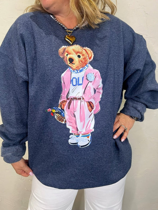 Iconic Bear Sweatshirt - Pink - Revel Boutique