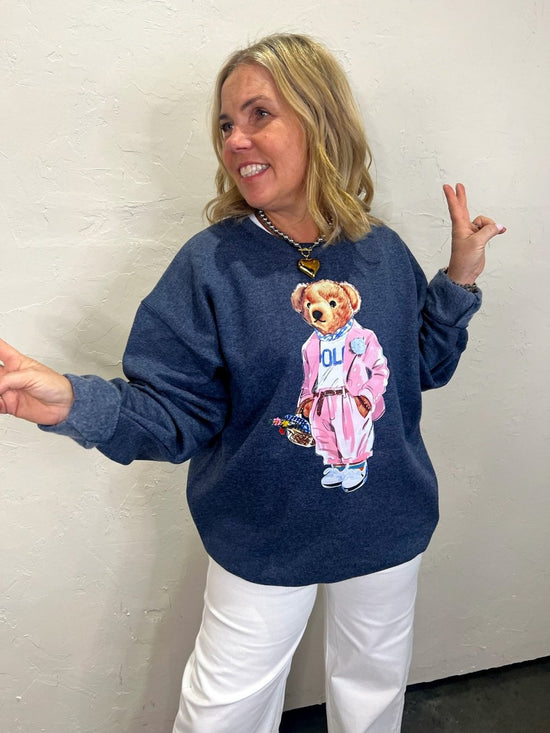 Iconic Bear Sweatshirt - Pink - Revel Boutique
