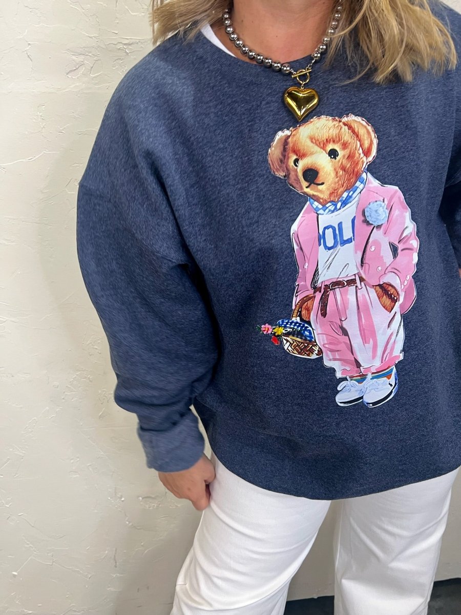 Iconic Bear Sweatshirt - Pink - Revel Boutique