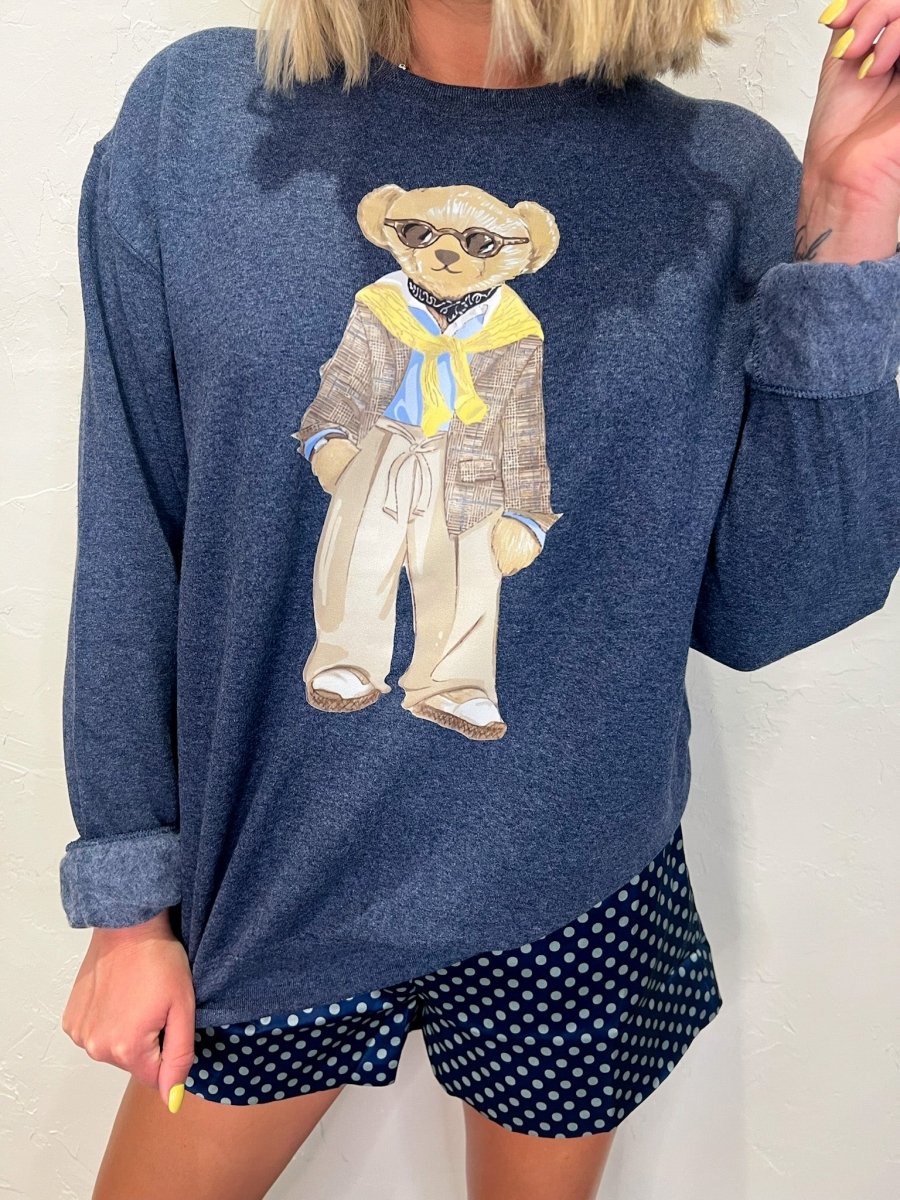 Iconic Bear Sweatshirt - Preppy Bear - Revel Boutique