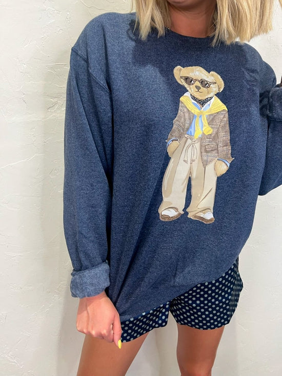 Iconic Bear Sweatshirt - Preppy Bear - Revel Boutique