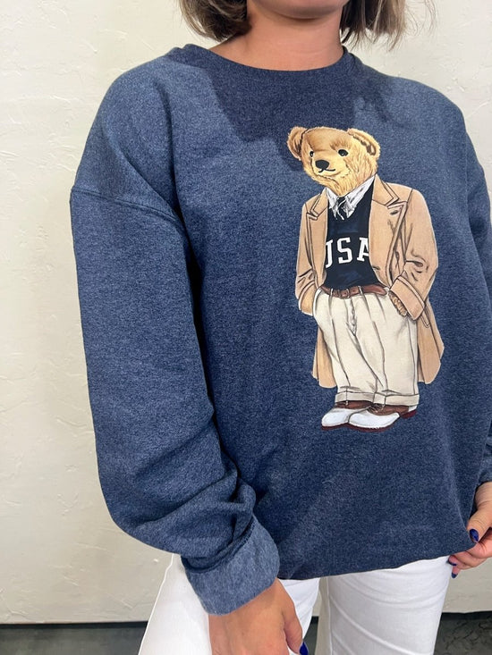 Iconic Bear Sweatshirt - USA Bear - Revel Boutique