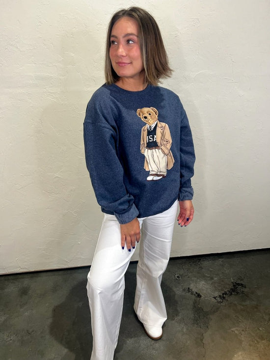 Iconic Bear Sweatshirt - USA Bear - Revel Boutique
