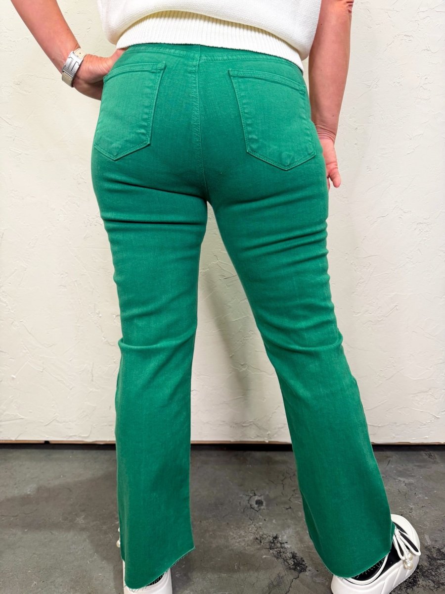 Ireland Crop Flare - Green - Revel Boutique