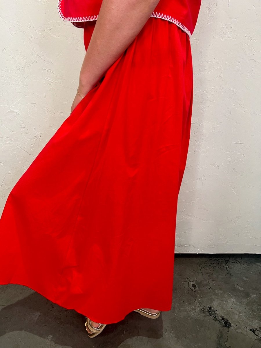 Isla Skirt - Red - Revel Boutique