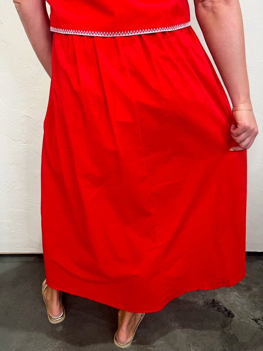 Isla Skirt - Red - Revel Boutique