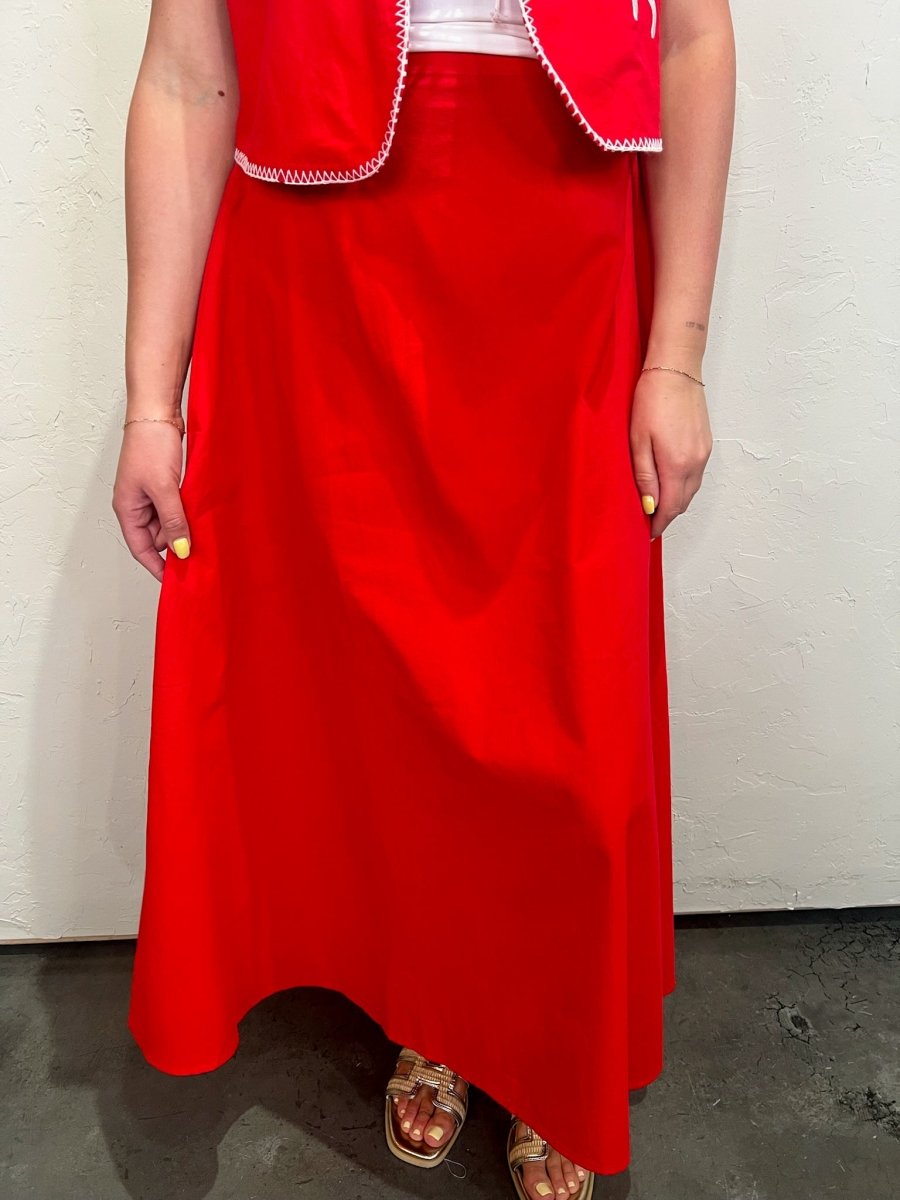 Isla Skirt - Red - Revel Boutique