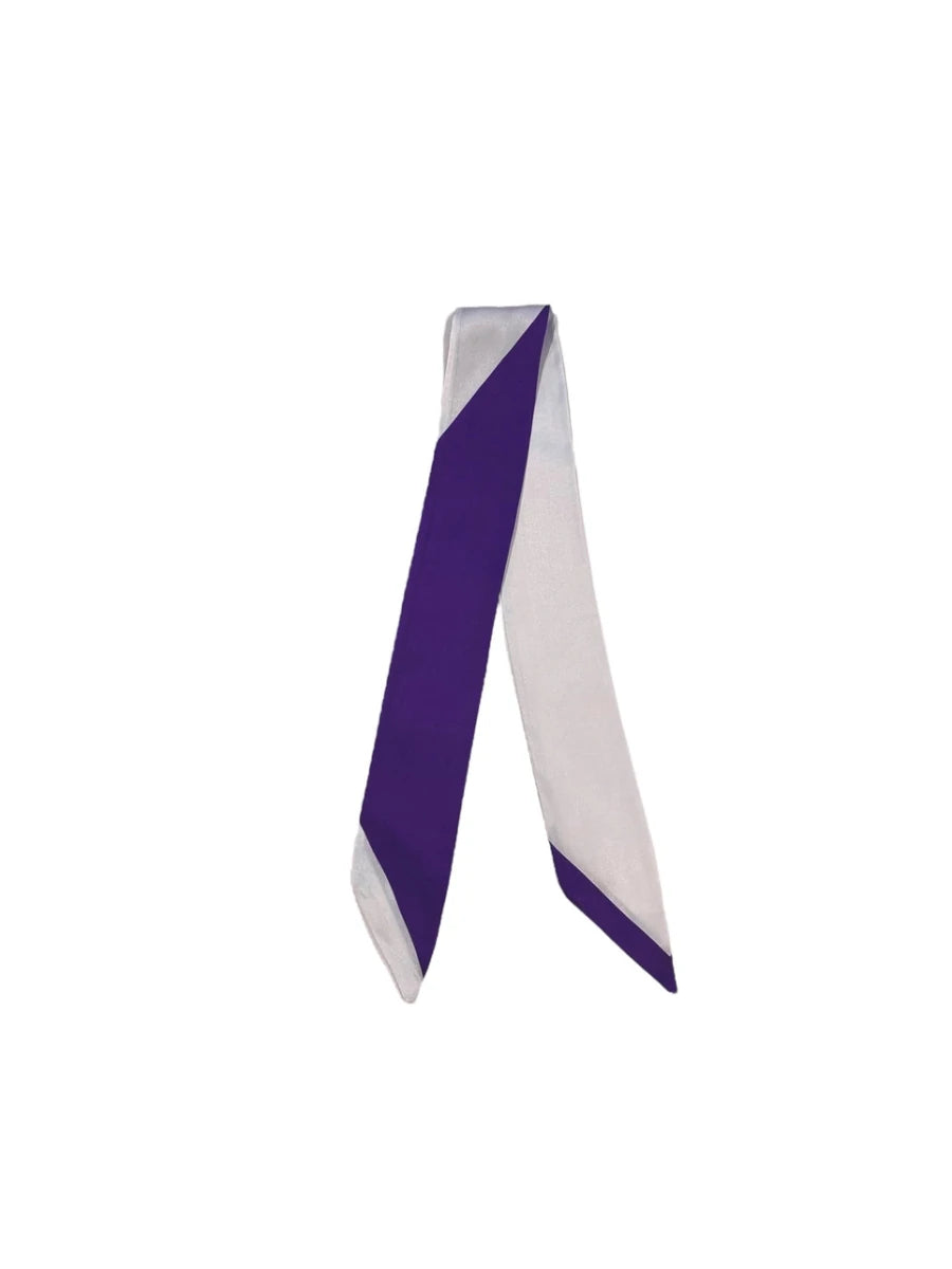 It Girl Twilly - Purple/White - Revel Boutique