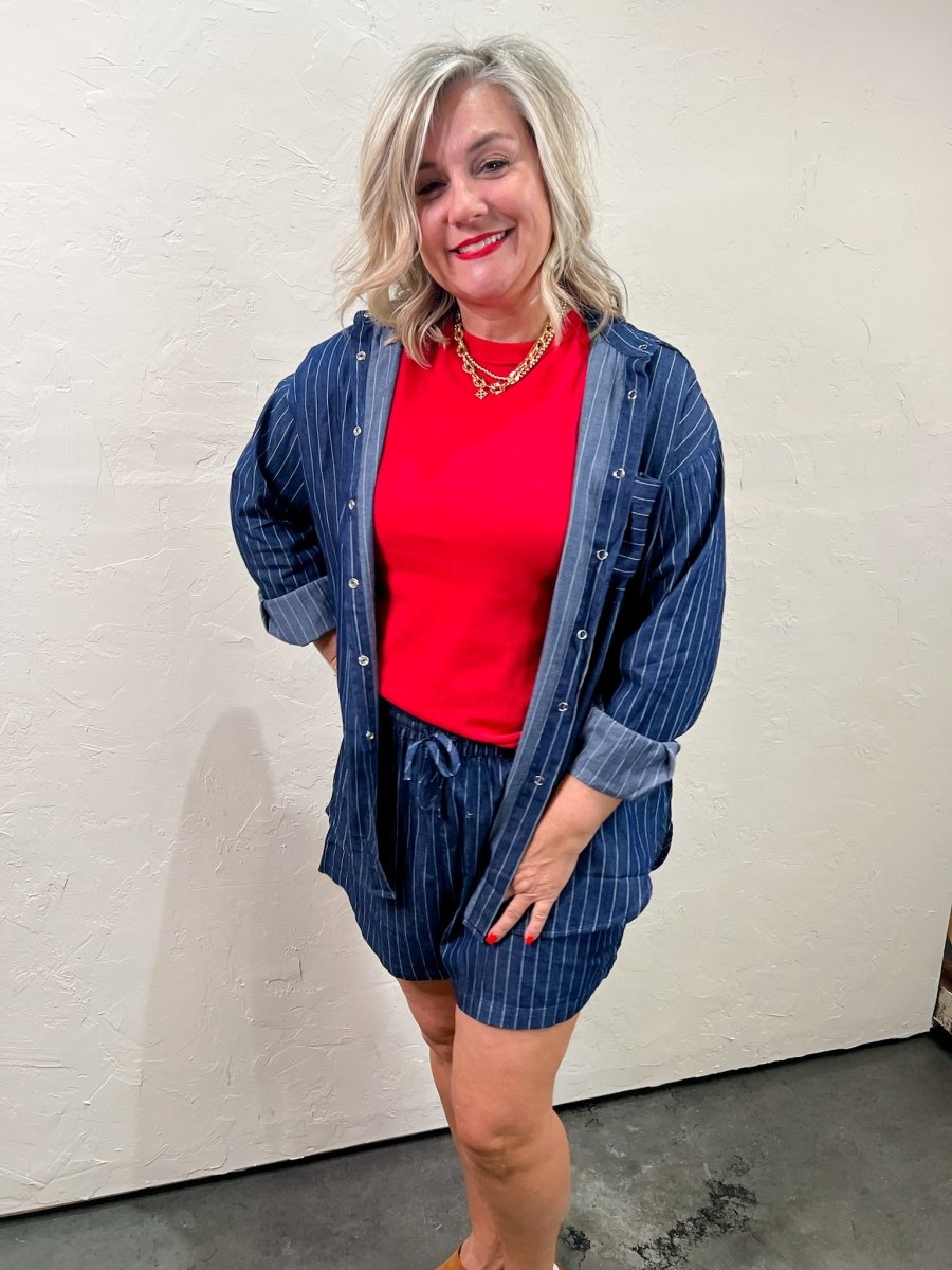 Ivy Tee - Cherry Red - Revel Boutique