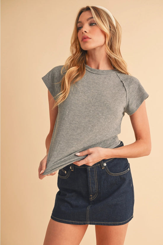 Ivy Tee - Heather Gray - Revel Boutique