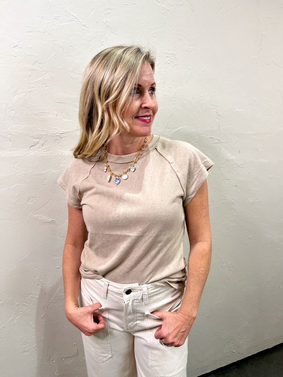 Ivy Tee - Oatmeal - Revel Boutique