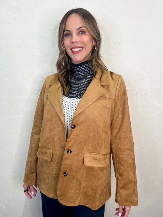 Jade Suede Blazer - Revel Boutique