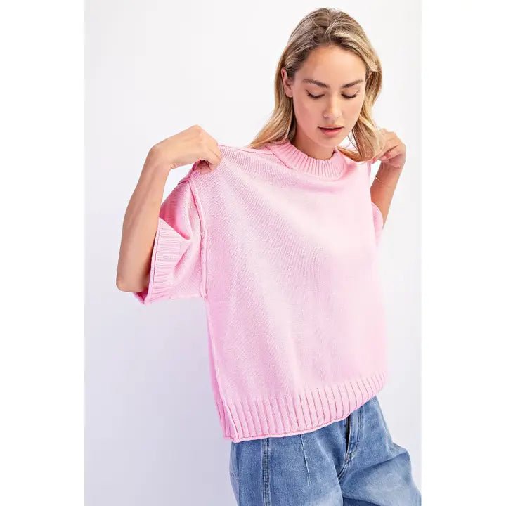 Jane Oversized Sweater - Pink - Revel Boutique