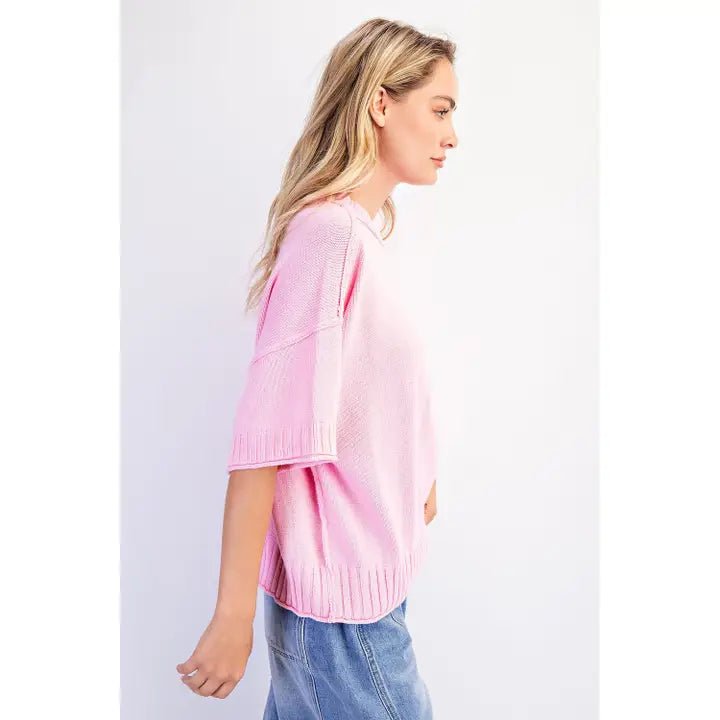 Jane Oversized Sweater - Pink - Revel Boutique