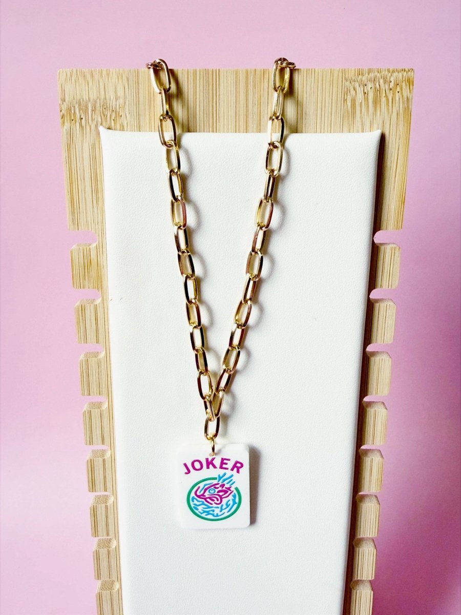 Joker Pastel Mahjong Chain Necklace - Revel Boutique