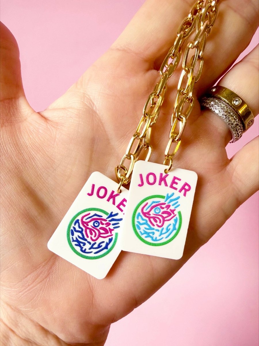 Joker Pastel Mahjong Chain Necklace - Revel Boutique