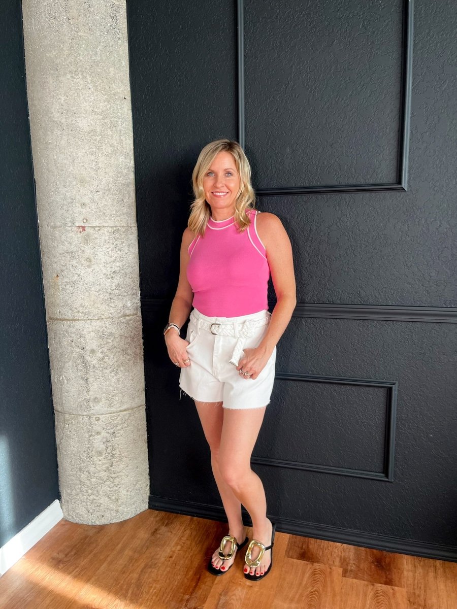Josie Braided Belt Shorts - Revel Boutique
