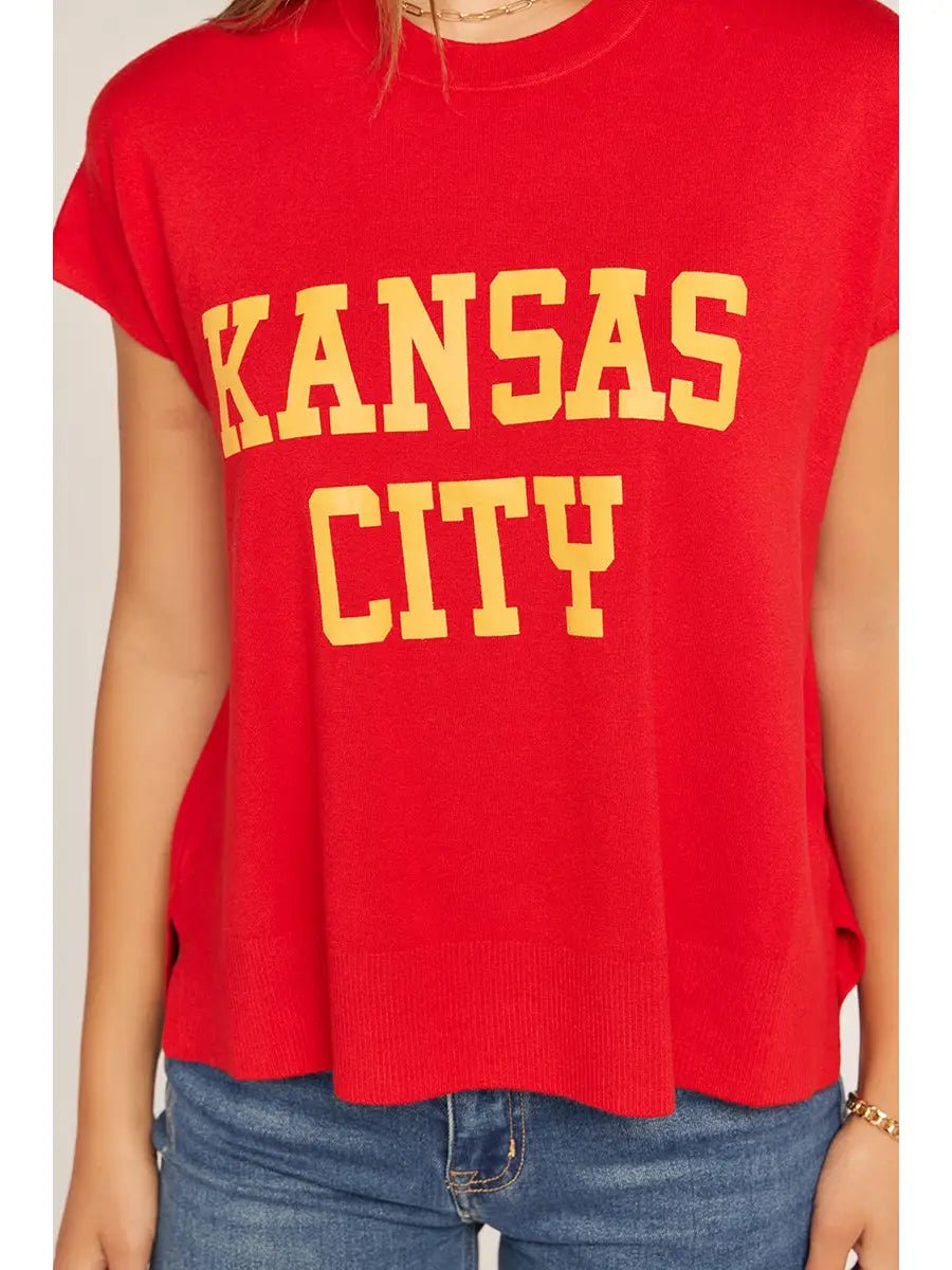 Kansas City Cap Sleeve Tunic-Red - Revel Boutique