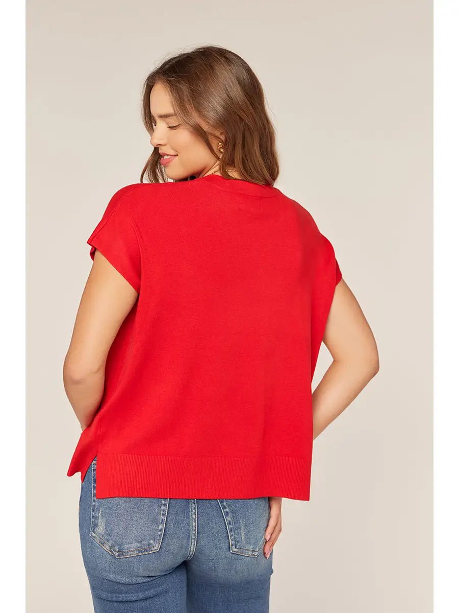 Kansas City Cap Sleeve Tunic-Red - Revel Boutique