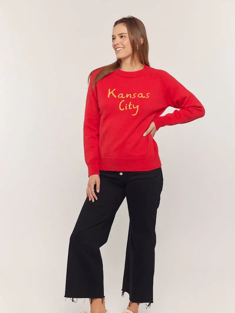 Kansas City Script Sweater - Revel Boutique