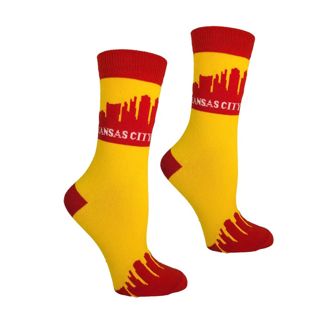 Kansas City Skyline Socks-Gold - Revel Boutique