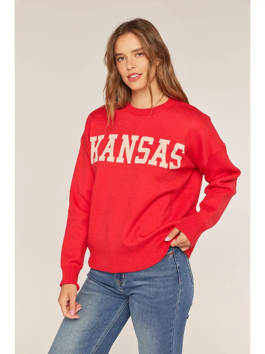 Kansas Crew Neck Sweater - Revel Boutique