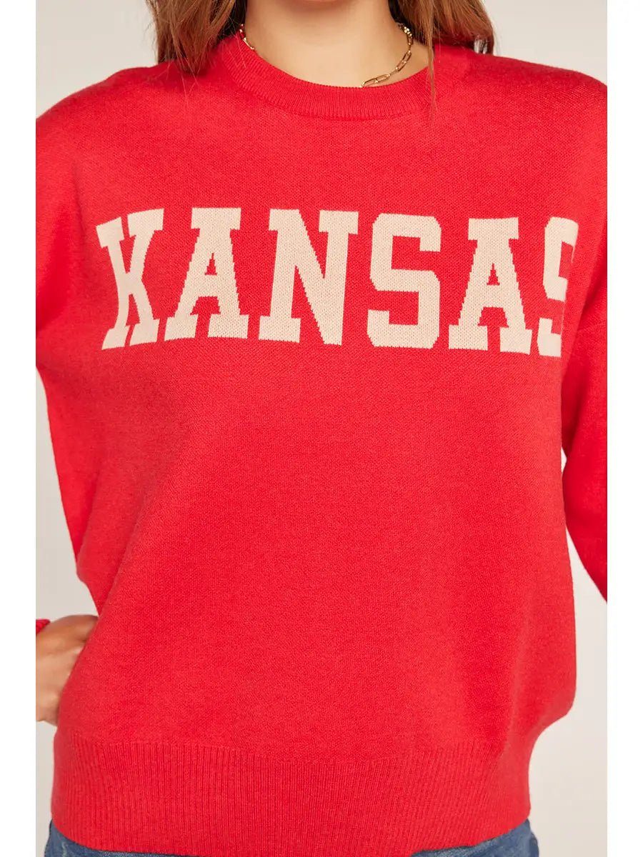 Kansas Crew Neck Sweater - Revel Boutique