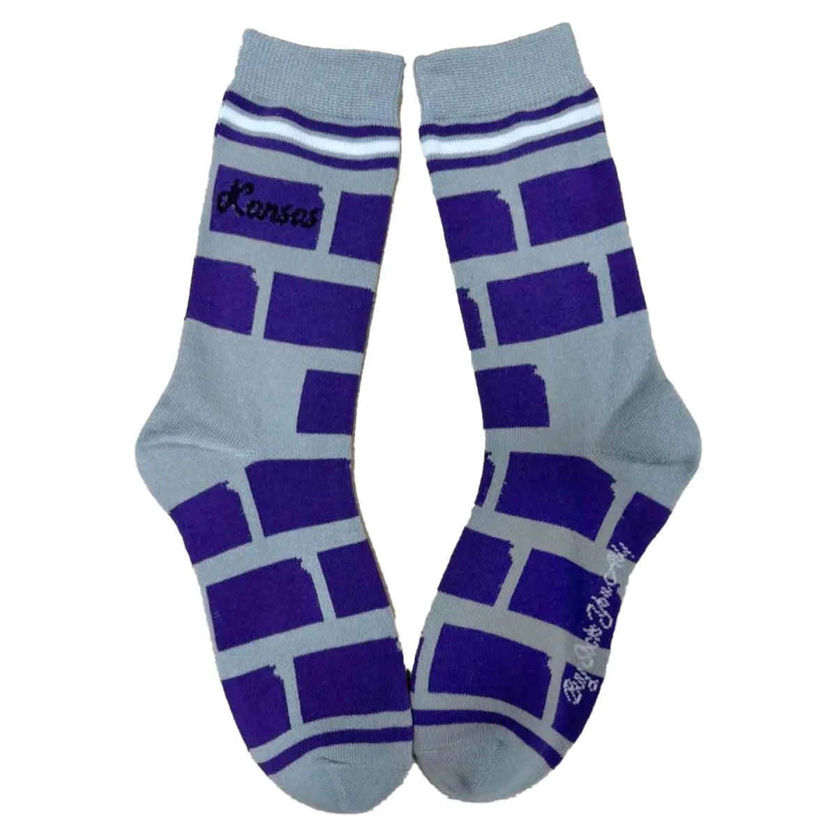 Kansas Socks-Purple/Grey - Revel Boutique
