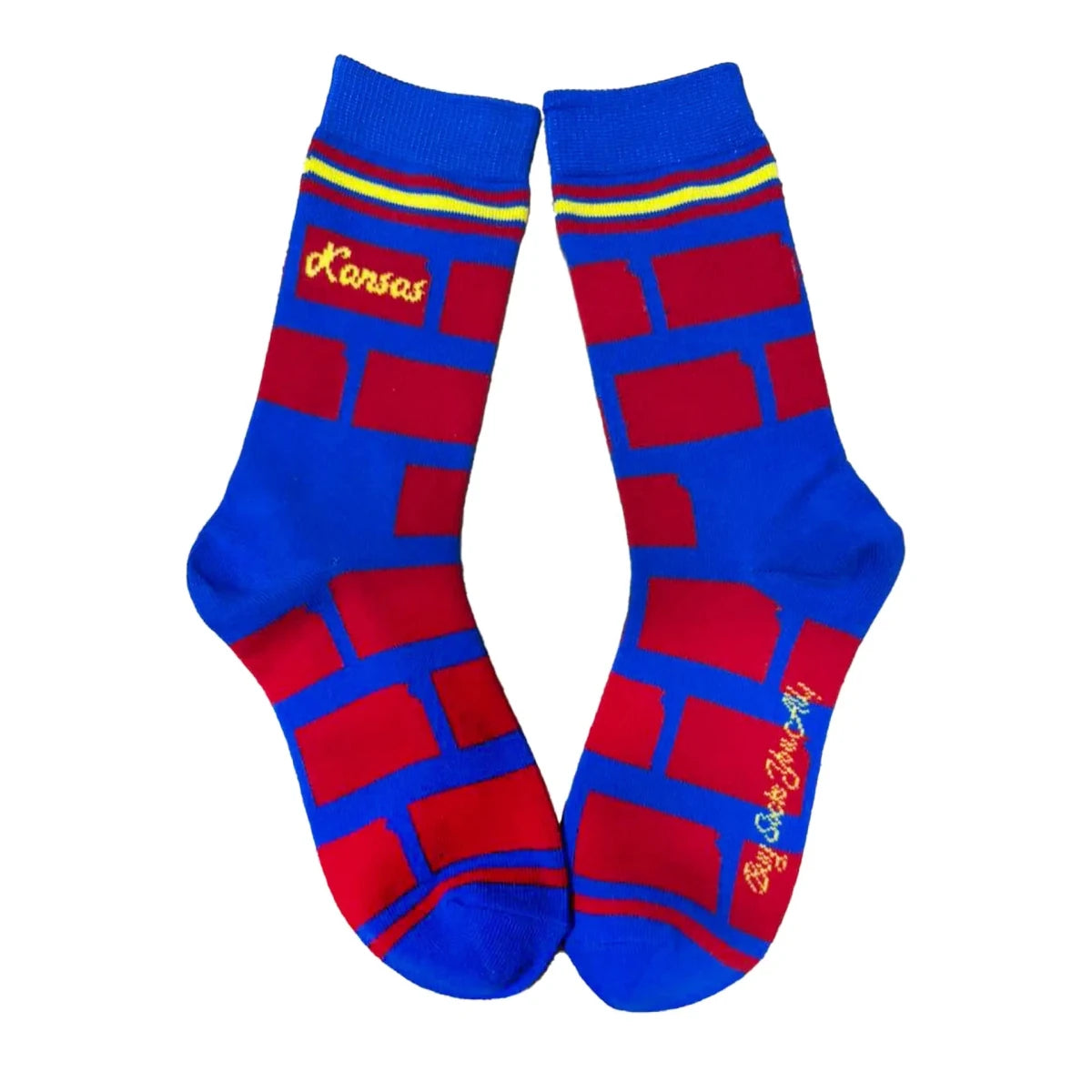 Kansas Socks-Red/Royal - Revel Boutique