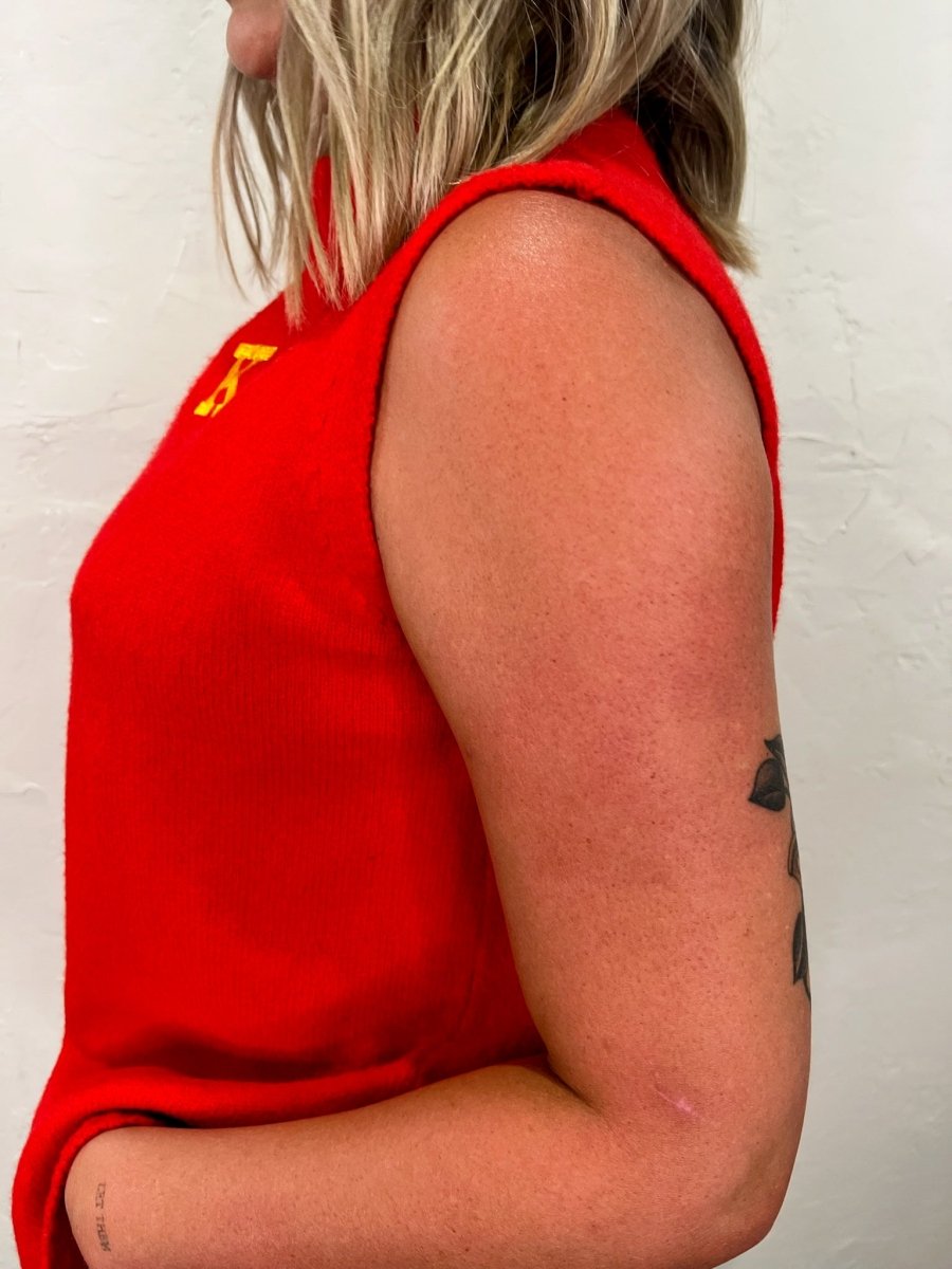 KC Drape Embroidered Vest - Revel Boutique