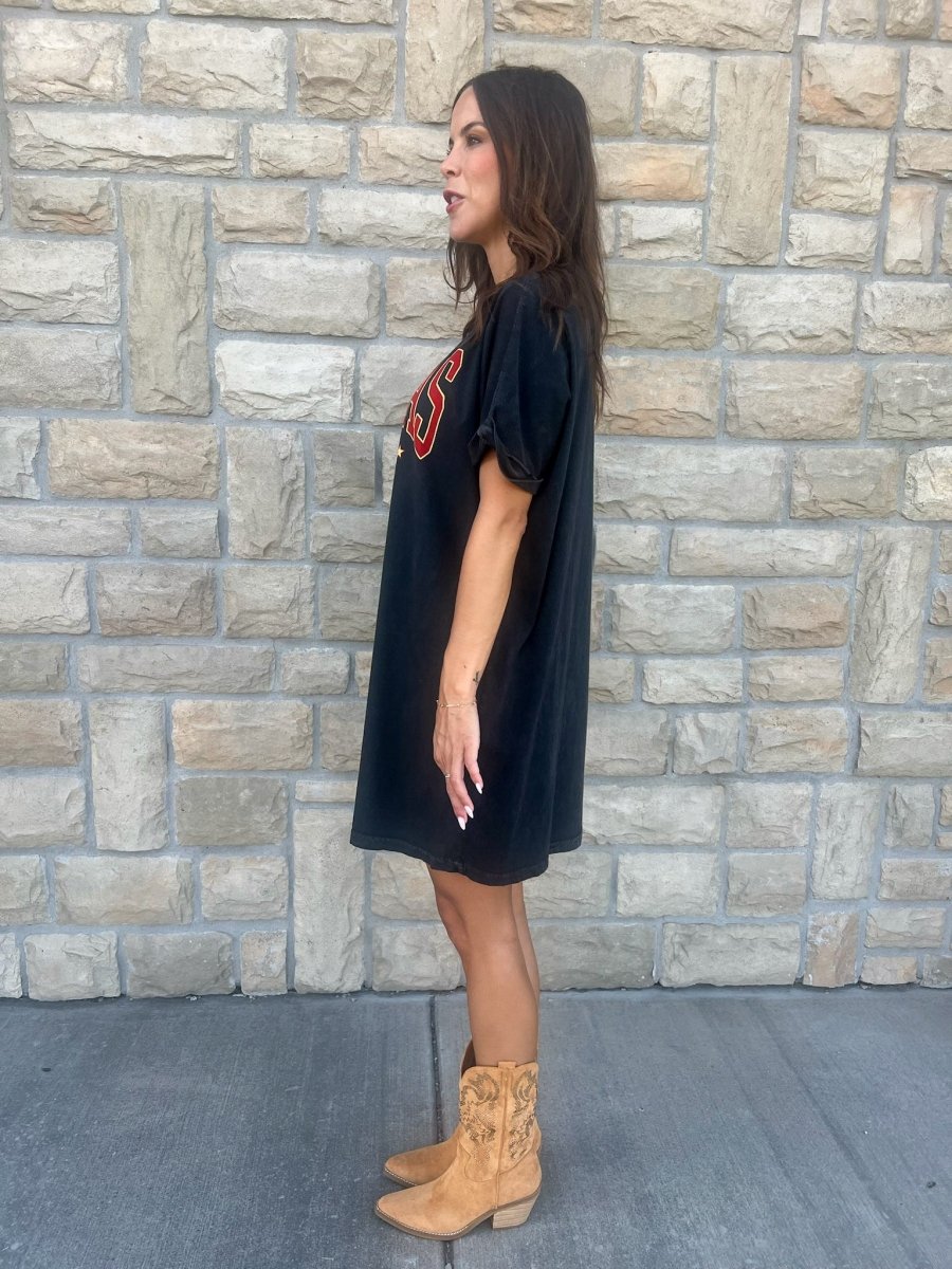 KC Graphic Tee Dress - Black - Revel Boutique