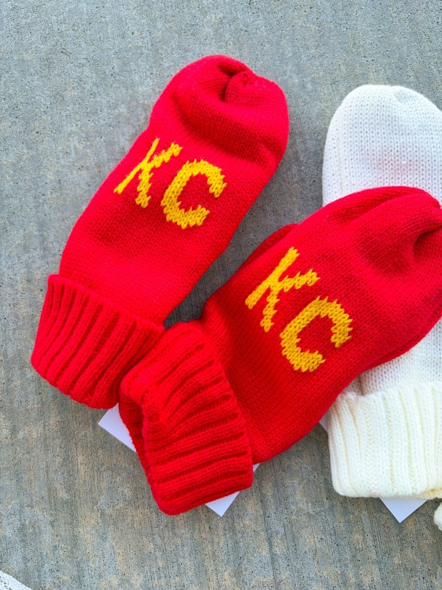 KC Mittens - Red - Revel Boutique