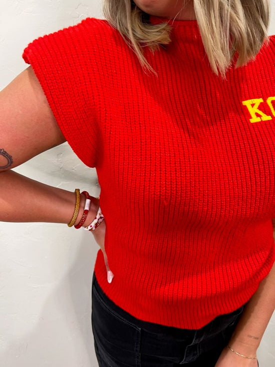 KC Short Sleeve Embroidered Knit Top - Revel Boutique