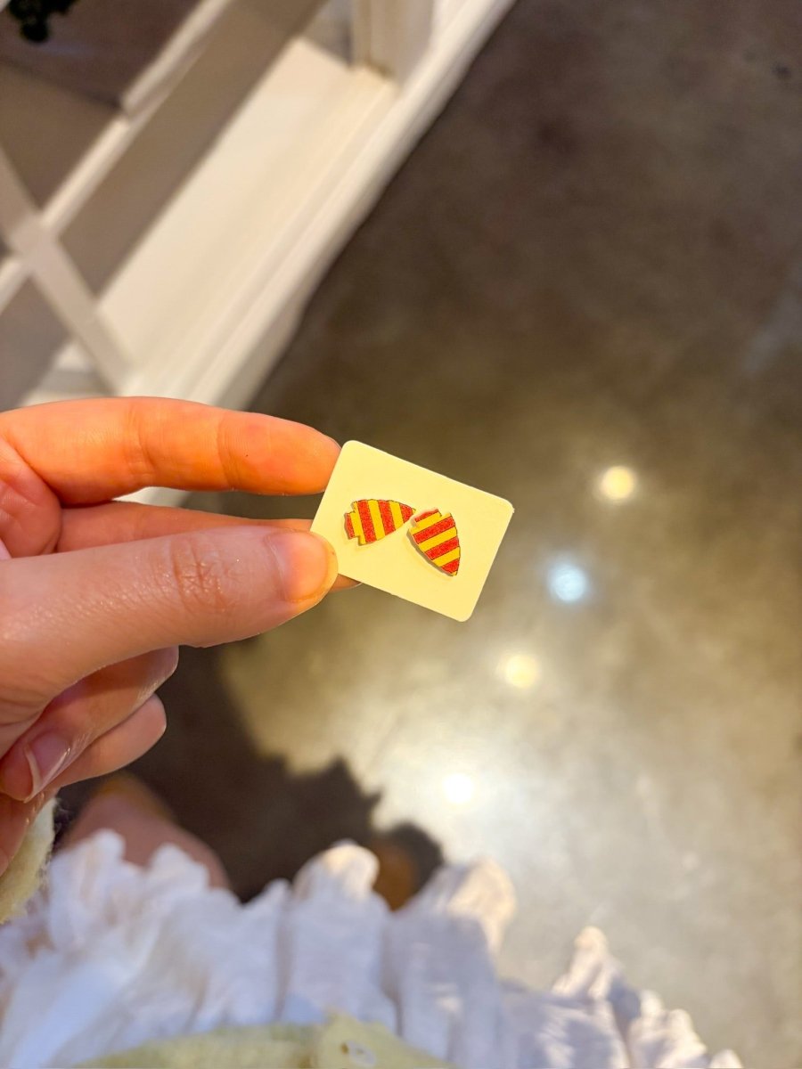 KC Striped Arrowhead Stud - Revel Boutique