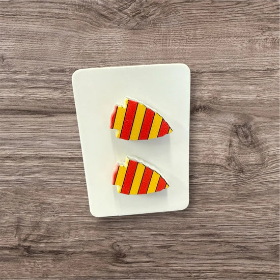 KC Striped Arrowhead Stud - Revel Boutique
