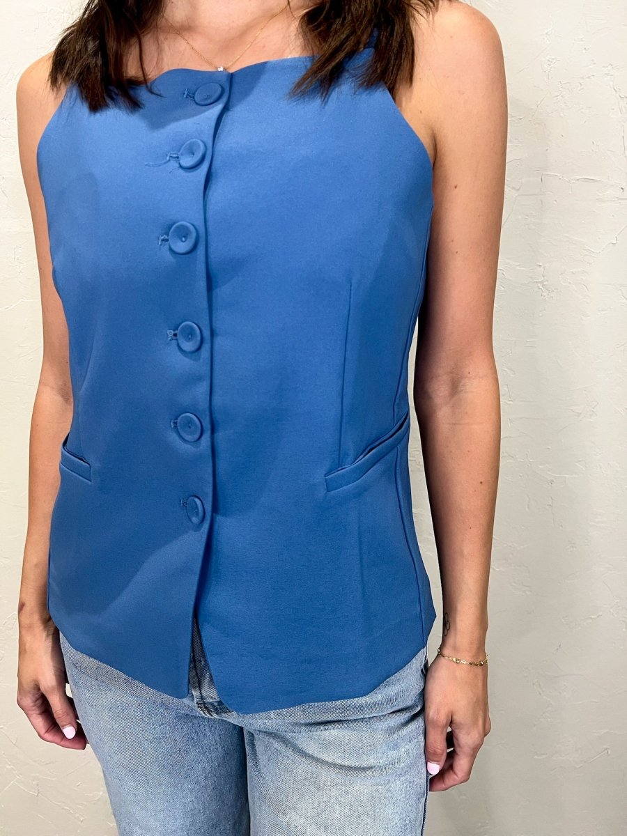 Kendall Button Up Top - Revel Boutique