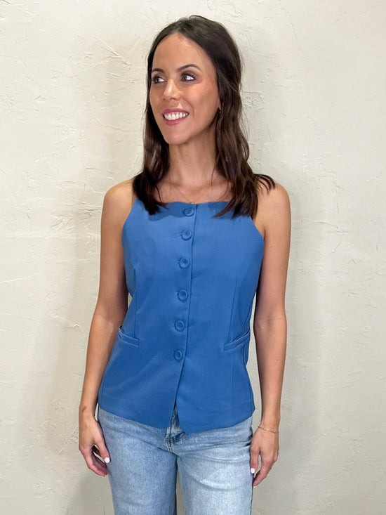 Kendall Button Up Top - Revel Boutique