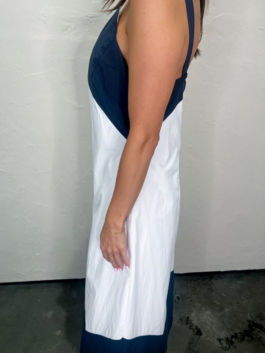 Kennedy Two - Tone Maxi - Navy/White - Revel Boutique