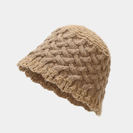 Latte Knit Bucket Hat - Khaki - Revel Boutique