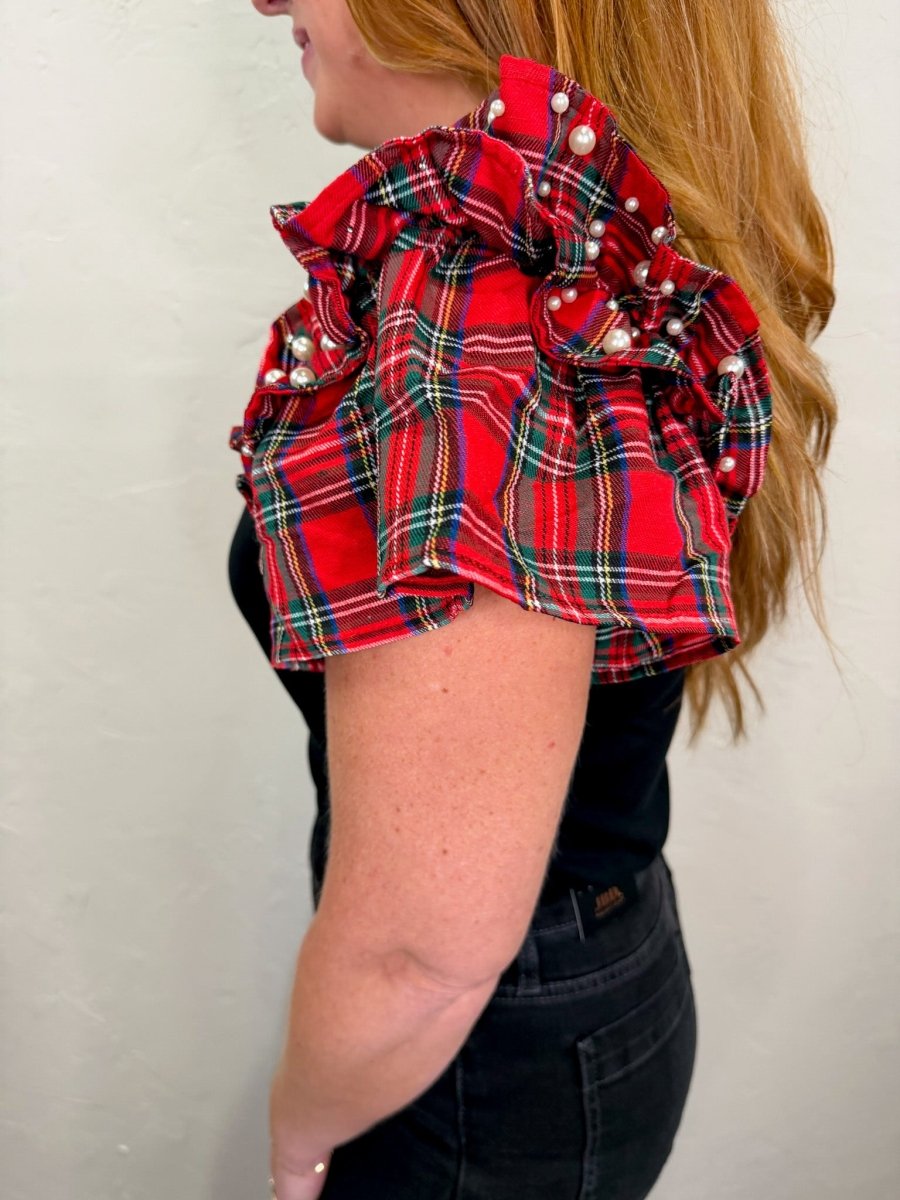 Lauren Tartan Ruffle Top - Revel Boutique
