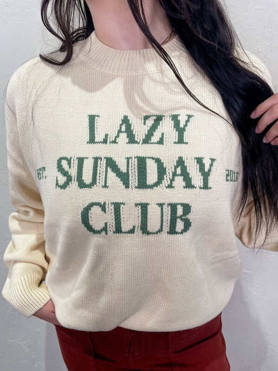 Lazy Sunday Club Sweater - Revel Boutique