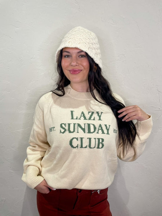Lazy Sunday Club Sweater - Revel Boutique
