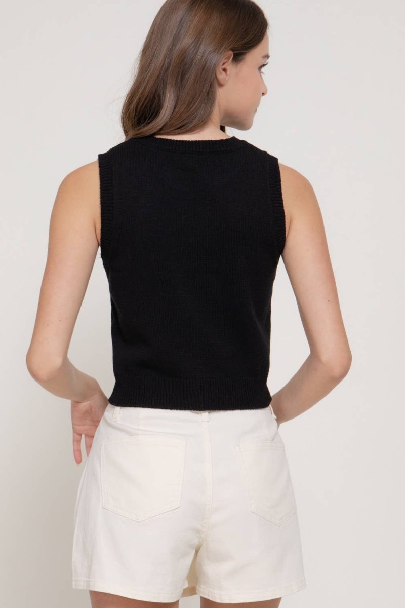 Lemon Sweater: White - Revel Boutique