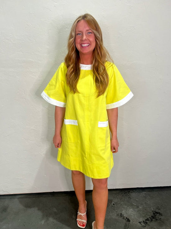 Load image into Gallery viewer, Lemonade Stand Mod Dress - Revel Boutique
