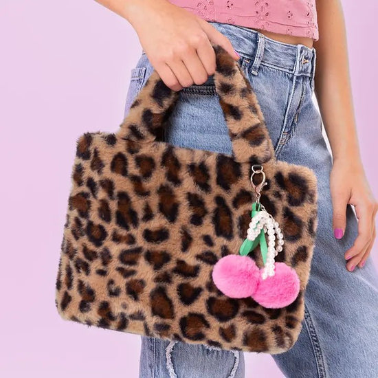 Leopard Plush Mini Tote - Revel Boutique