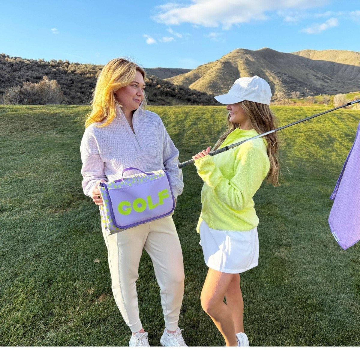 Lilac Leopard Reversible Golf Cart Seat Cover - Revel Boutique